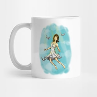 Girl Flying Mug